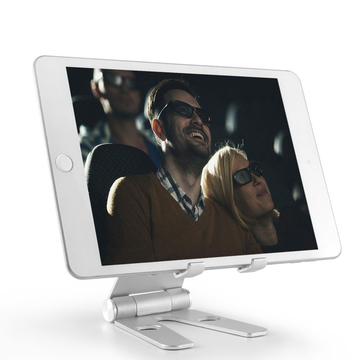 COMER Deluxe desktop tablet support portable aluminum flexible adjustable foldable tablet mobile cell phone stand holder