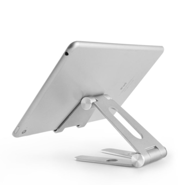 COMER Deluxe desktop tablet support portable aluminum flexible adjustable foldable tablet mobile cell phone stand holder